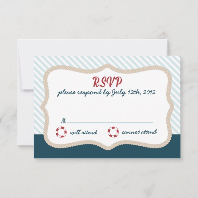 RSVP de Casamento Náutico (Frente)