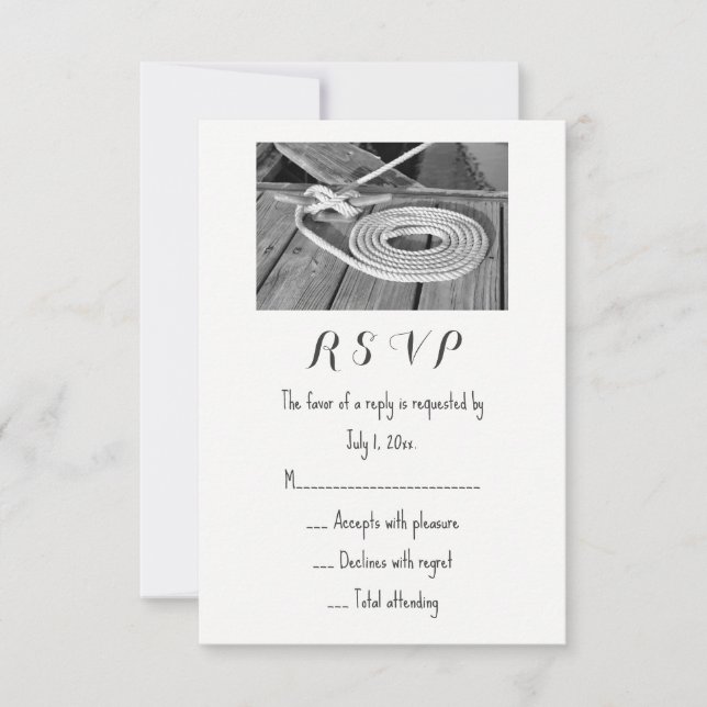 RSVP de Casamento Náutico (Frente)