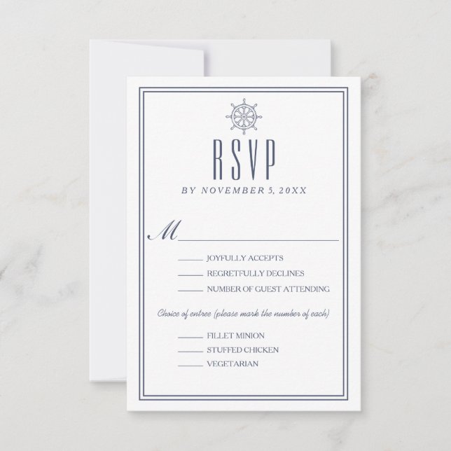 RSVP de Casamento Náutico 2 (Frente)