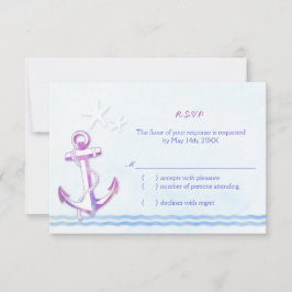 RSVP de Casamento Náutico de Praia da Âncora Roxa