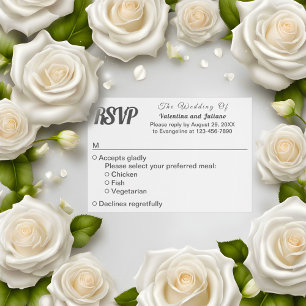 RSVP de Casamento Negro e Branco
