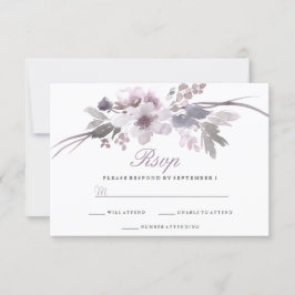 RSVP de Casamento no inverno Floral Puro