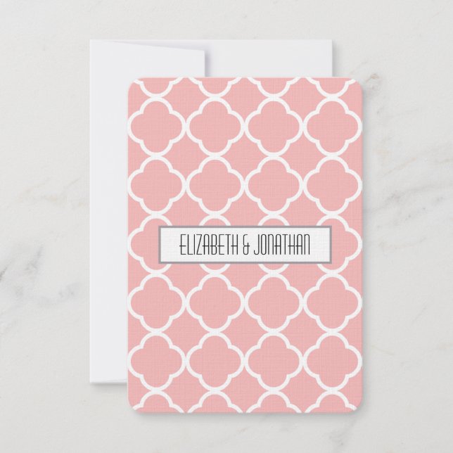 RSVP de Casamento Ogee Rosa Ultra-Moderno (Frente)