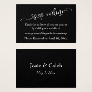 RSVP de Casamento Online em White Script sobre Pre