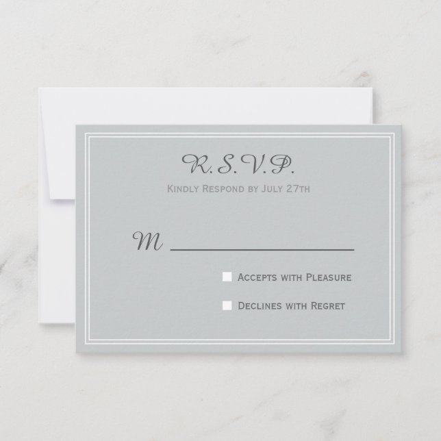 RSVP de Casamento para a Coleção de Amor do Estado (Frente)