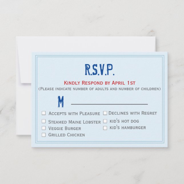RSVP de Casamento para Coleção de Estado (Frente)