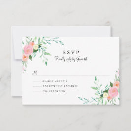 RSVP de Casamento Pêssego Cor-de-Água Doce