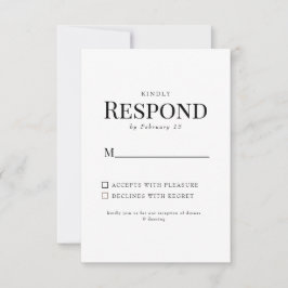 RSVP de Casamento Preto e Branco