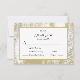 RSVP de Casamento Resposta à Refeição Elegante Pra