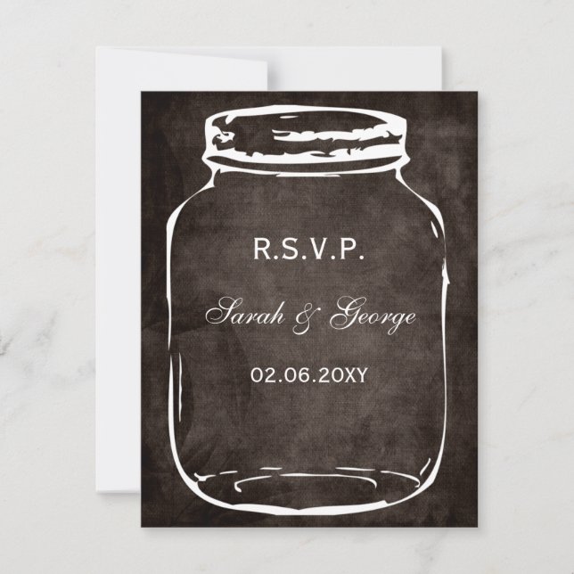 rsvp de casamento rsason jar (Frente)