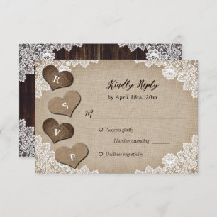RSVP de Casamento RSVP de Casamento de Lace da Mad