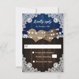 RSVP de Casamento RSVP de Casamento de Lace de Mad