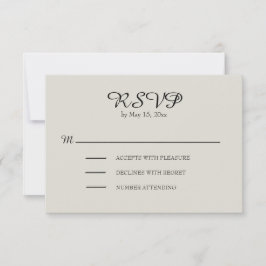 RSVP de Casamento Russo de Creme e Brown