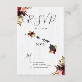 RSVP de Casamento Russo de Destino do Estado do Ha