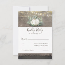 RSVP de Casamento Russo de Pumpkin Branco