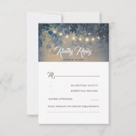 RSVP de Casamento Russo Noite de Verão Romântico