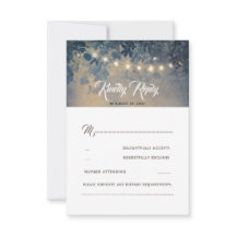 RSVP de Casamento Russo Noite de Verão Romântico