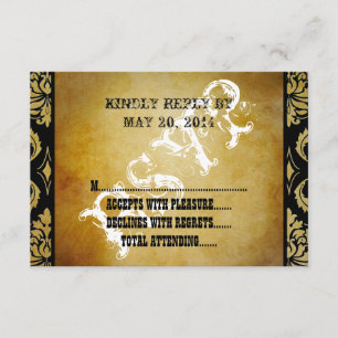 RSVP de Casamento Rustic Country