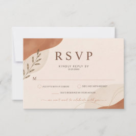 RSVP de Casamento Rústico Boho Terracota Terrosa
