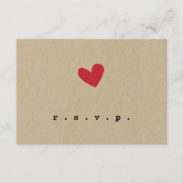 RSVP de Casamento Simpe Heart