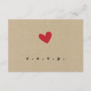 RSVP de Casamento Simpe Heart