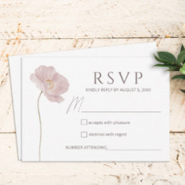 RSVP de Casamento Simples de Flor Selvagem