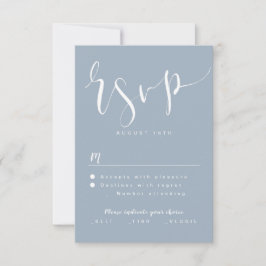 RSVP de casamento Simples de Script Moderno Dusty 