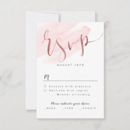 RSVP de casamento Simples do Blush Modern de Blush