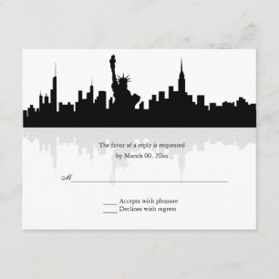 RSVP de Casamento Skyline de Nova York