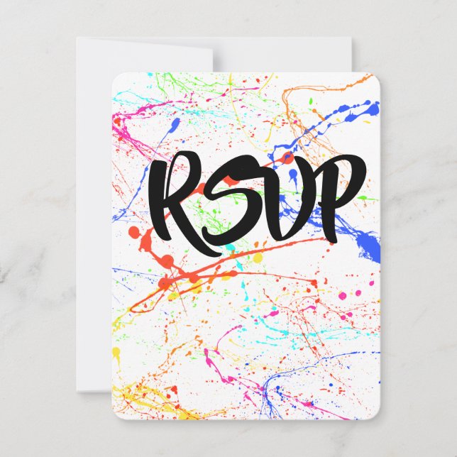 RSVP de Casamento Splattered (Frente)