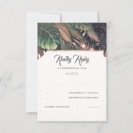 RSVP de Casamento Tropical Palm Beach