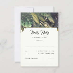 RSVP de Casamento Tropical Palm Beach