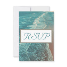 RSVP de Casamento Tropical Sunset Moderno Fade