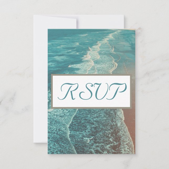 RSVP de Casamento Tropical Sunset Moderno Fade (Frente)