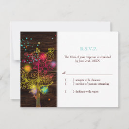 RSVP de Casamento Único de Árvores de Sonho
