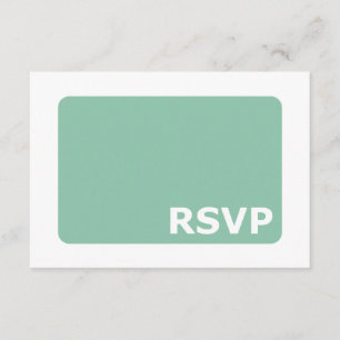 RSVP de Casamento Verde da Mint