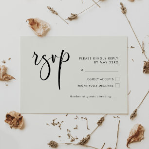 RSVP de casamento verde do sábio Elegante e moder
