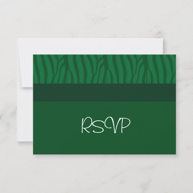 RSVP de Casamento Verde Grass (Frente)