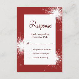 RSVP de Casamento Vermelho