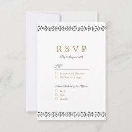 RSVP de casamento vintage clássico legante
