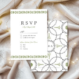 RSVP de casamento vintage clássico legante