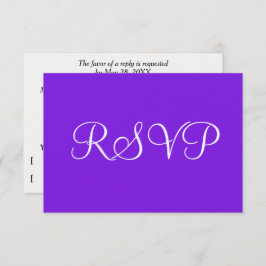 RSVP de Casamento Violeta Romântico