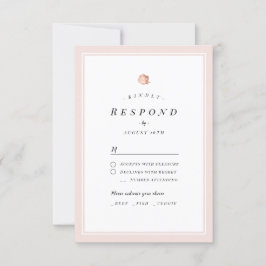 RSVP de Casamentos Minerais de Rosa de Ouro Elegan