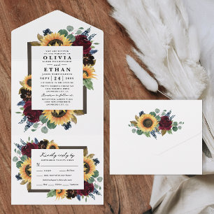RSVP de Casamentos outono Russos do Campo Floral d
