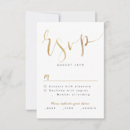 RSVP de Casamentos Simples de Script Moderno Doura