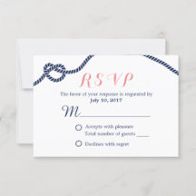 RSVP de Casando de Casamento Náutico