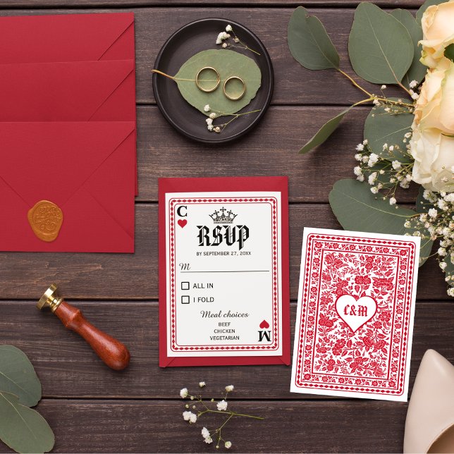 RSVP de Casino de Las Vegas Jogando Cartões (Criador carregado)