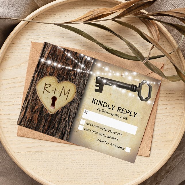 RSVP de Chave do Esqueleto Gótico Russo e Coração  (Criador carregado)