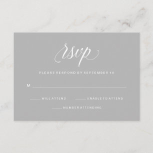 RSVP de Cinzas de Tipografia Elegante Simples