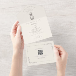 RSVP de Código QR do Ametist Russo Lanterna